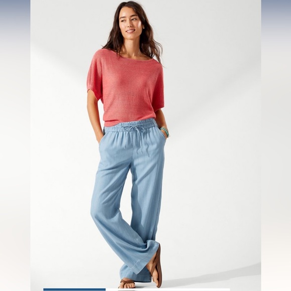 Tommy Bahama Pants - NWT Tommy Bahama Chambray All Day High-Rise Easy Pants